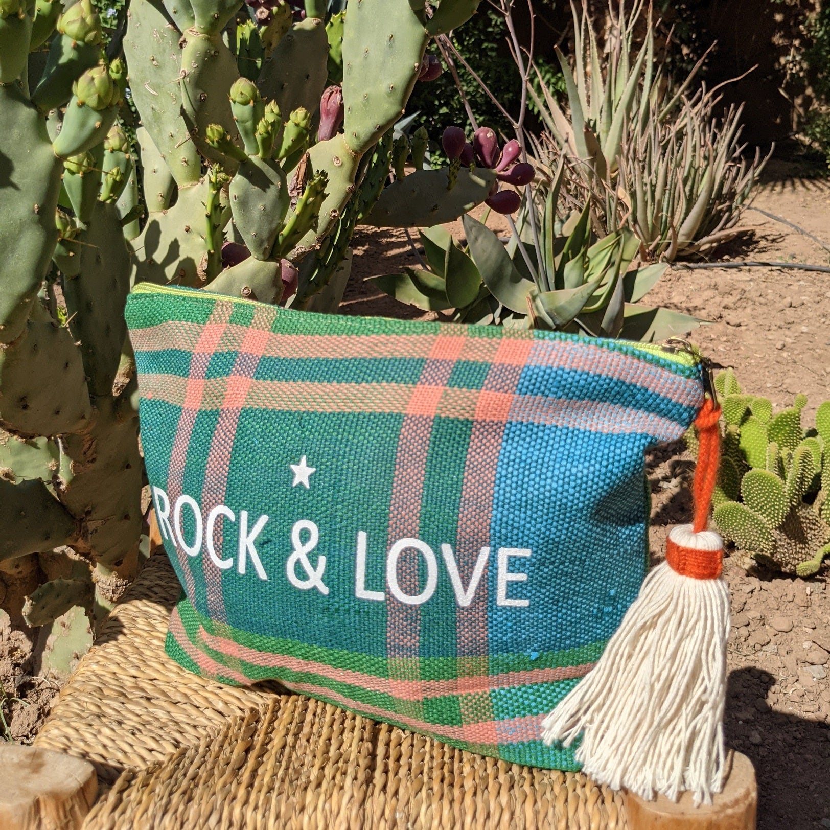 Chacha d'amour | Trousse de toilette voyage ou trousse personnalisée ROCK-LOVE en haik